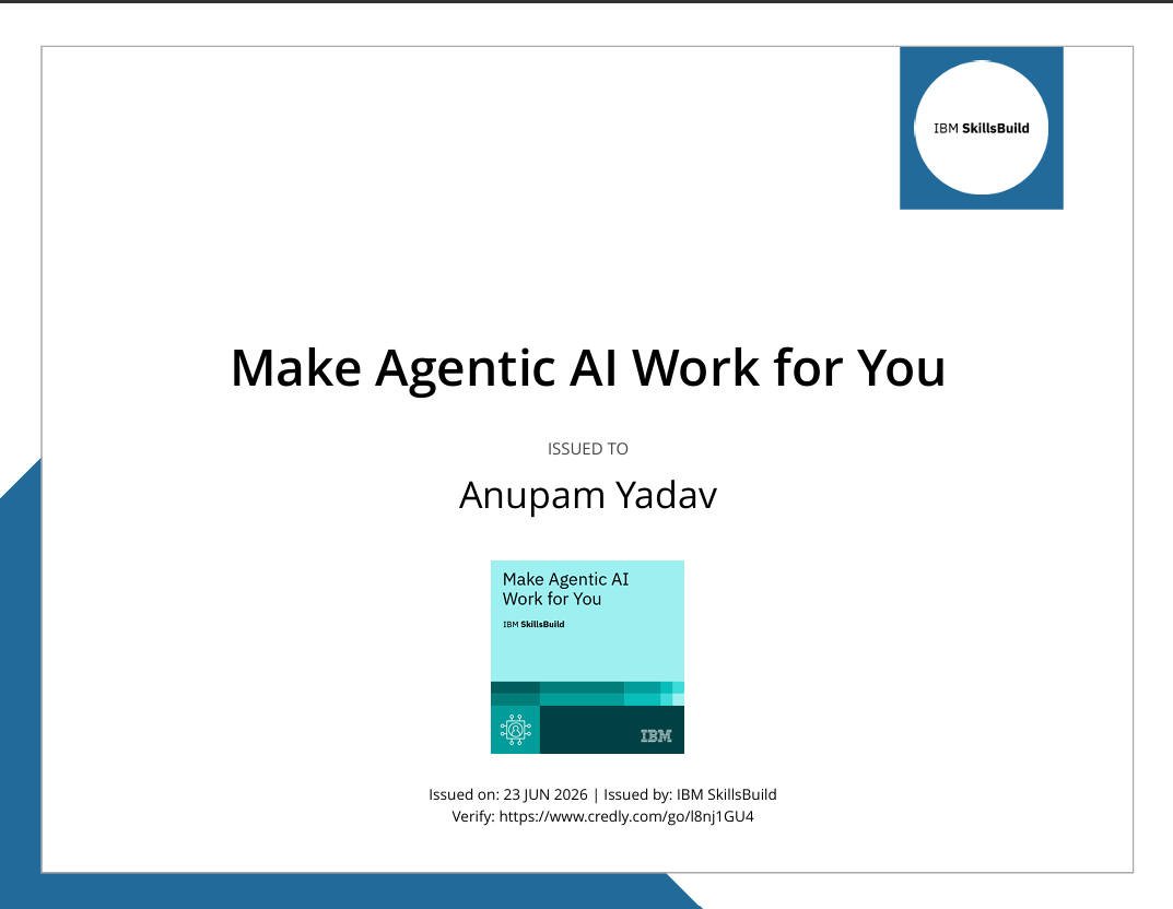 Make Agentic AI Work for You Badge